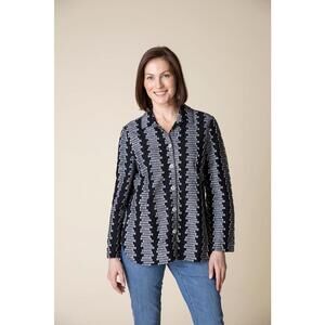 Embroidered Cotton Wrap Around Shirt
